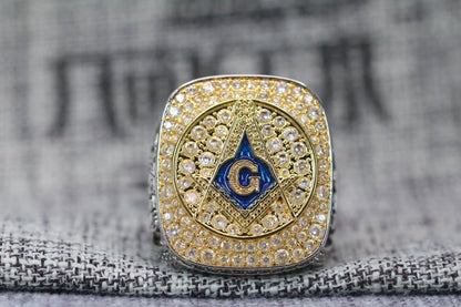 Prince Hall Freemasonry Fraternity Ring - Shine Series, Yellow Gold Face - fratrings