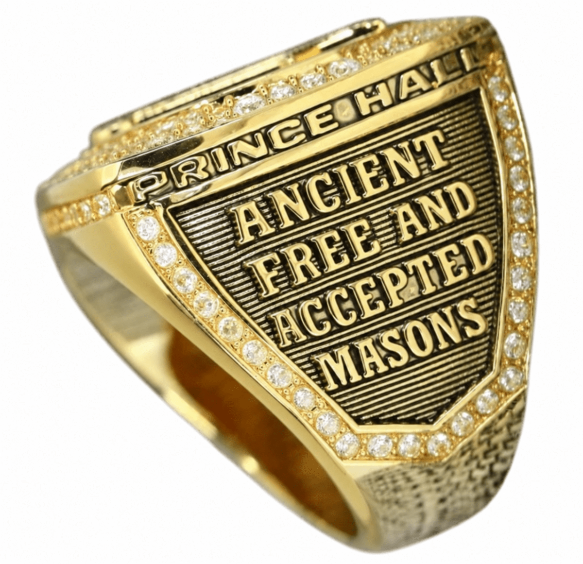Prince Hall Masonic Ring — Official Series, Gold - fratrings