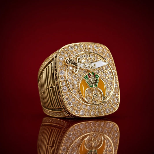 Prince Hall Shriners Official Series Ring, Gold - fratrings