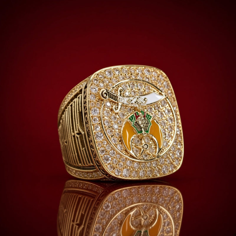 Prince Hall Shriners Official Series Ring, Gold