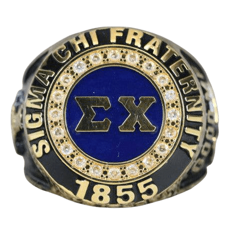 Sigma Chi Fraternity Ring (ΣΧ) - Classic Man Series, Gold - fratrings