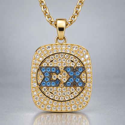 Sigma Chi Official Series Pendant Necklace, Gold - fratrings