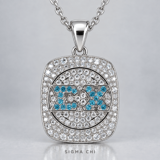Sigma Chi Official Series Pendant Necklace, Silver - fratrings
