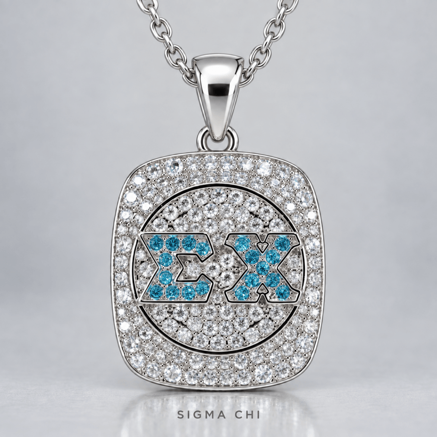 Sigma Chi Official Series Pendant Necklace, Silver - fratrings