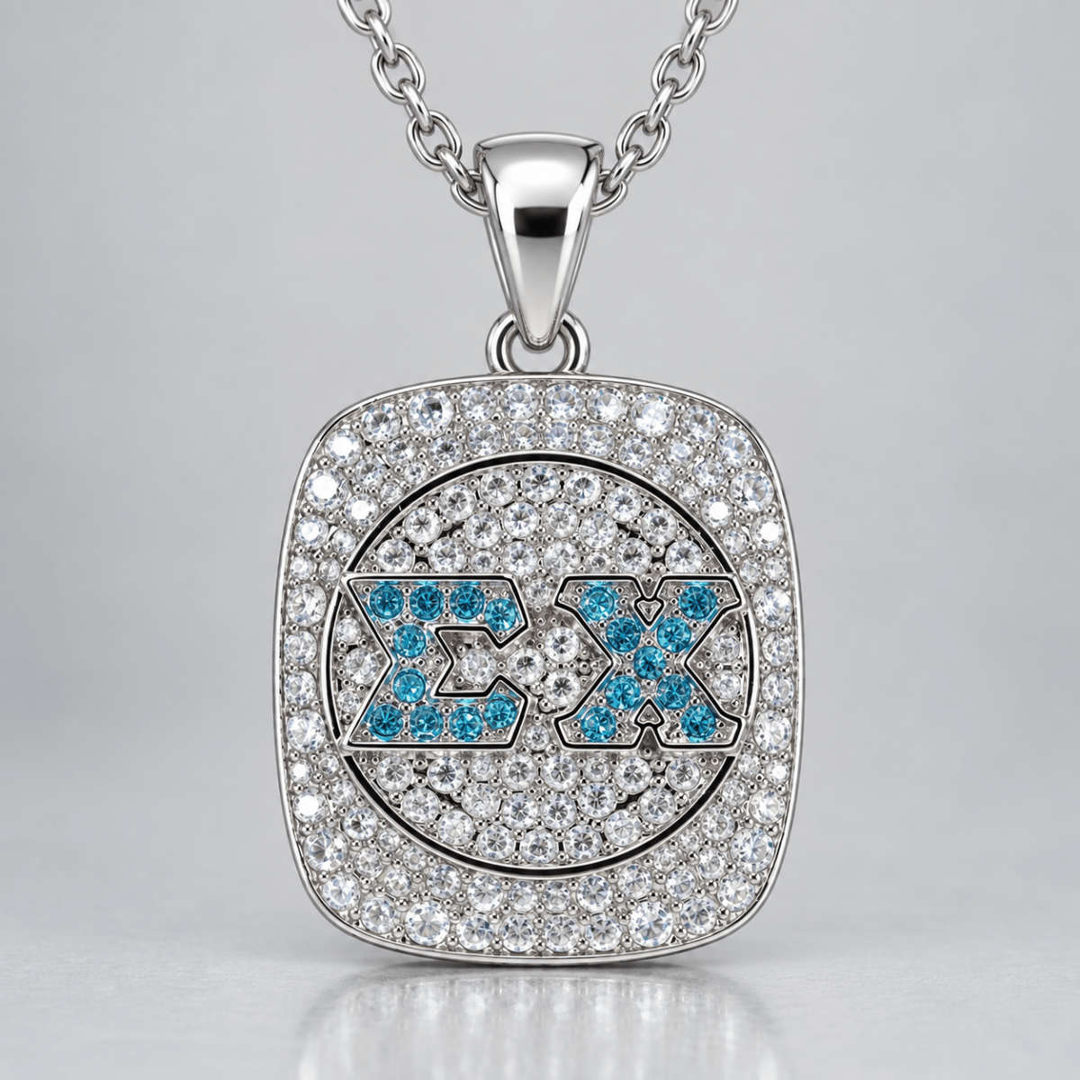 Sigma Chi Official Series Pendant Necklace, Silver - fratrings