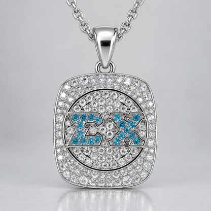 Sigma Chi Official Series Pendant Necklace, Silver - fratrings