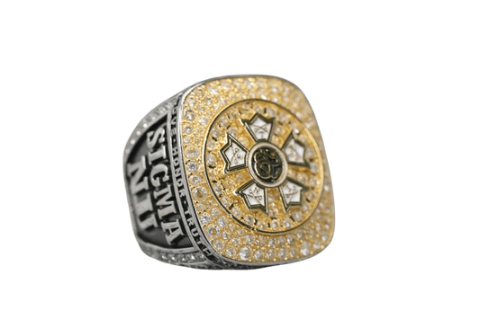 Sigma Nu Fraternity Ring (ΣΝ) - Shine Series, Dual Finish - fratrings