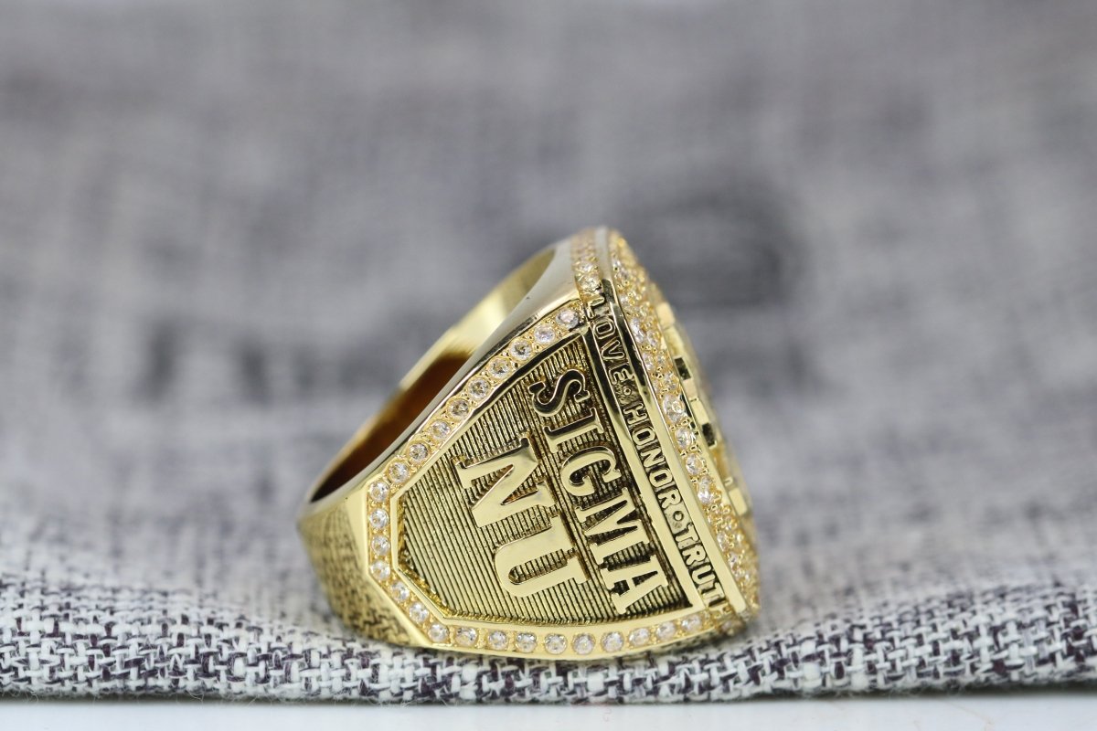 Sigma Nu Fraternity Ring (ΣΝ) - Shine Series, Gold - fratrings