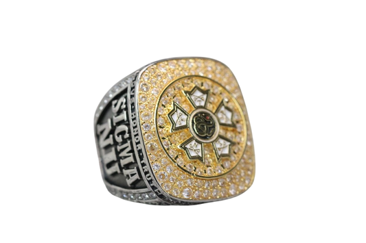 Sigma Nu Fraternity Ring (ΣΝ) - Shine Series, Yellow Gold Face - fratrings
