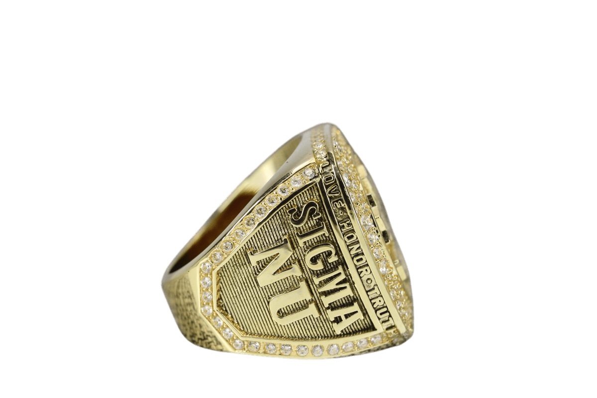 Sigma Nu Fraternity Ring (ΣΝ) - SPECIAL EDITION Shine Series, Gold - fratrings