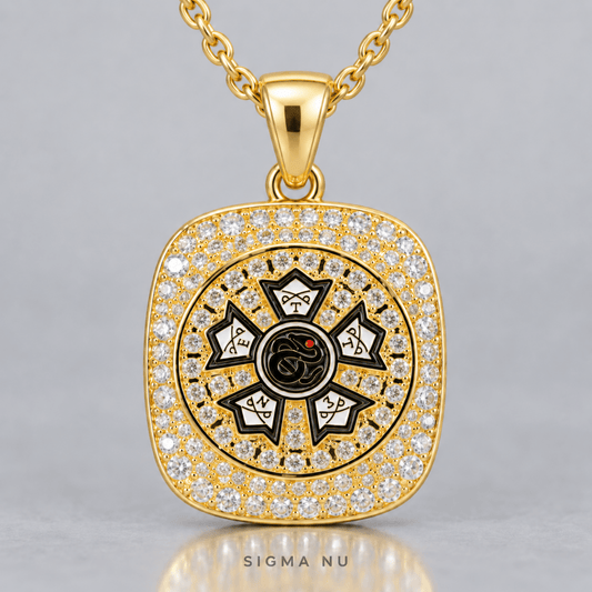 Sigma Nu Official Series Pendant Necklace, Gold - fratrings