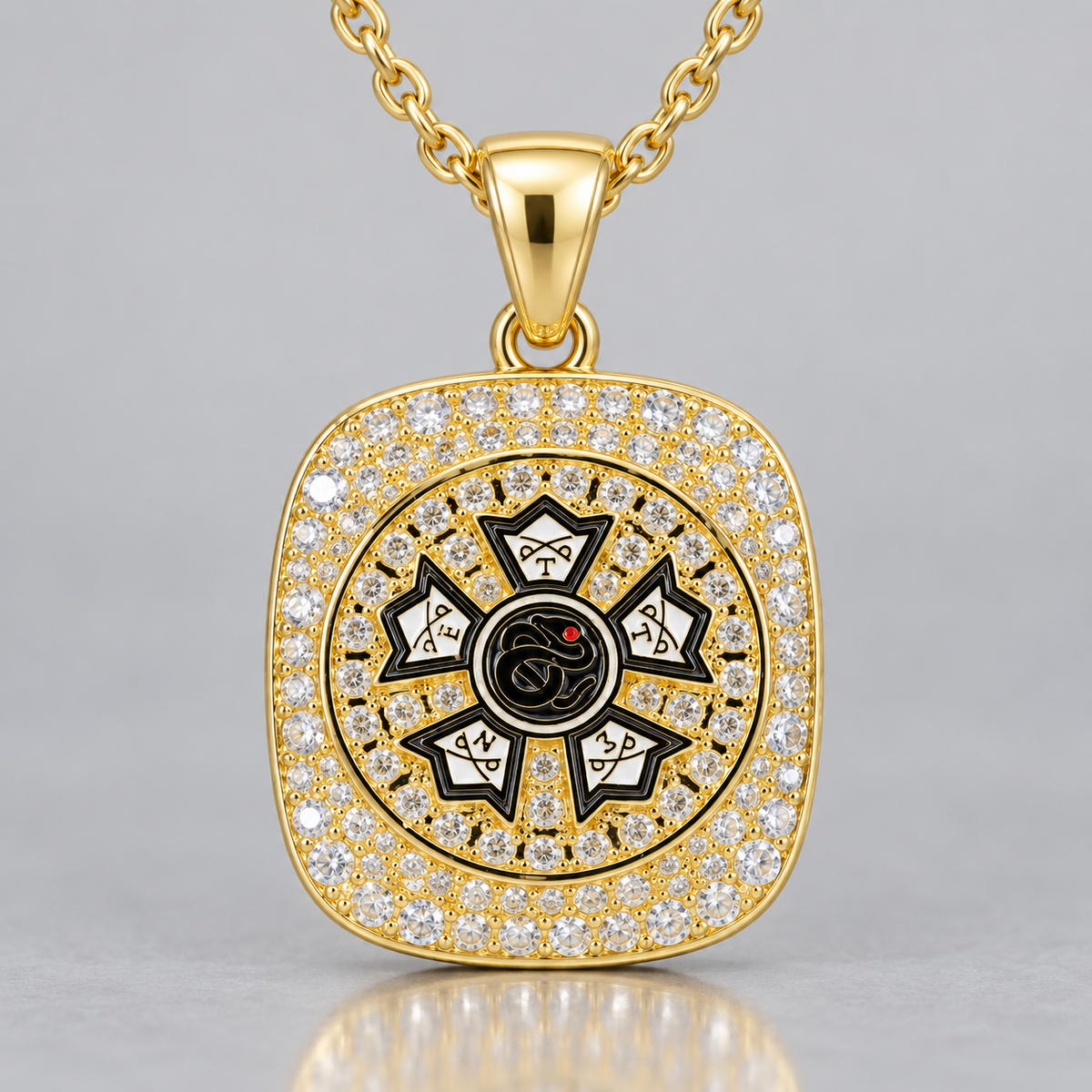 Sigma Nu Official Series Pendant Necklace, Gold with matching chain