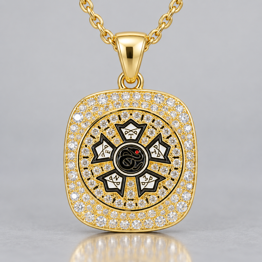 Sigma Nu Official Series Pendant Necklace, Gold with matching chain
