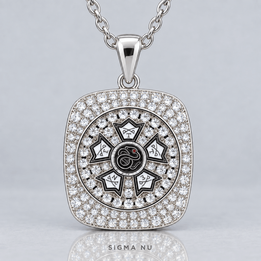 Sigma Nu Official Series Pendant Necklace, Silver - fratrings
