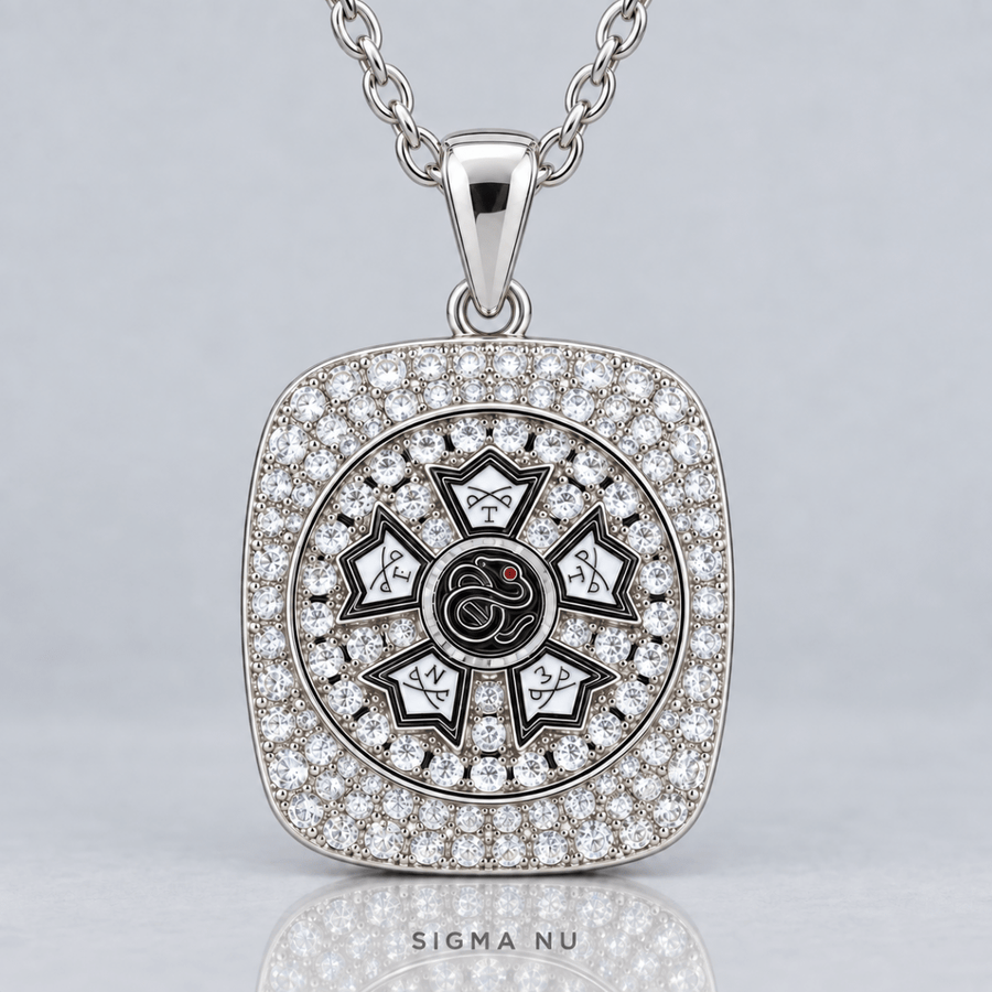 Sigma Nu Official Series Pendant Necklace, Silver - fratrings