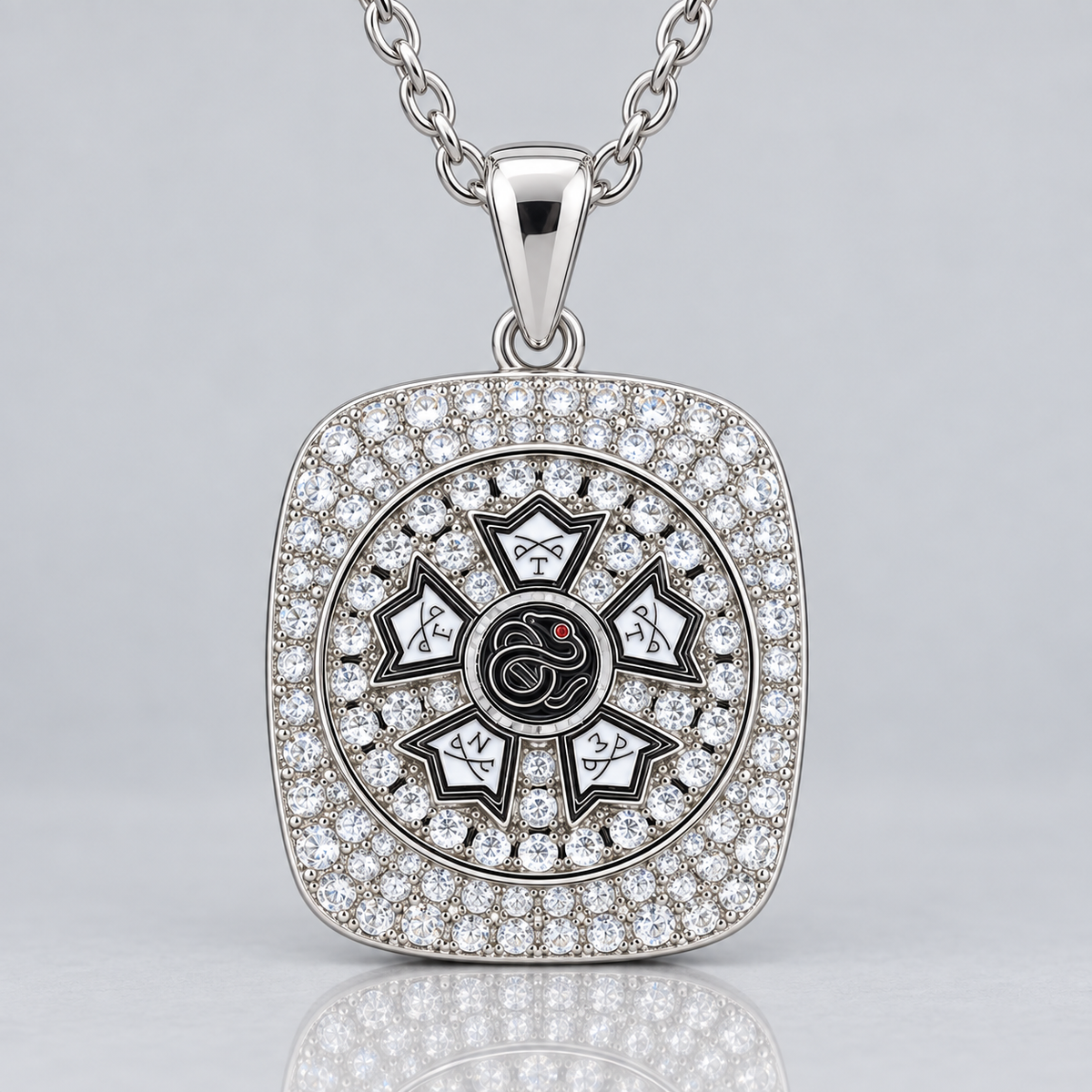 Sigma Nu Official Series Pendant Necklace, Silver with matching chain