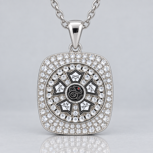 Sigma Nu Official Series Pendant Necklace, Silver with matching chain