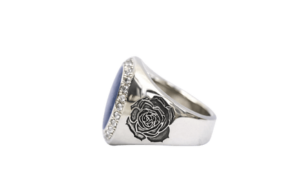 Tau Beta Sigma Sorority Ring (TBΣ) - Flower Series, Silver - fratrings