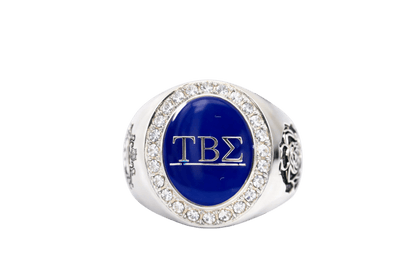 Tau Beta Sigma Sorority Ring (TBΣ) - Flower Series, Silver - fratrings