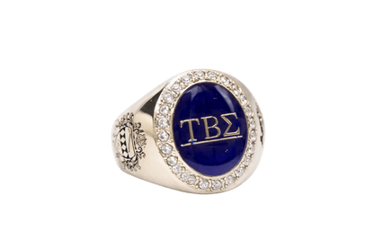 Tau Beta Sigma Sorority Ring (TBΣ) - Flower Series, Silver - fratrings