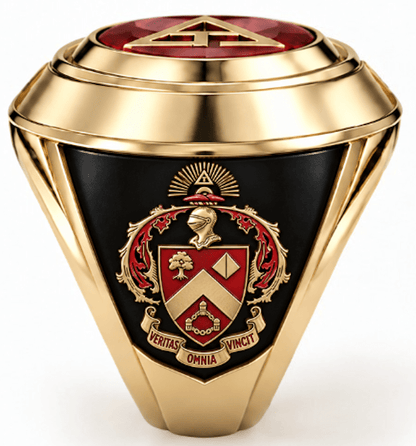 Triangle Fraternity Ring — Choose Your Finish - fratrings