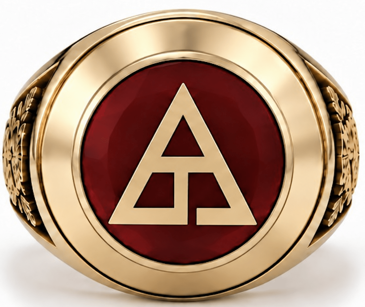 Triangle Fraternity Ring — Choose Your Finish - fratrings