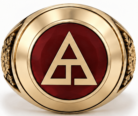Triangle Fraternity Ring — Choose Your Finish - fratrings