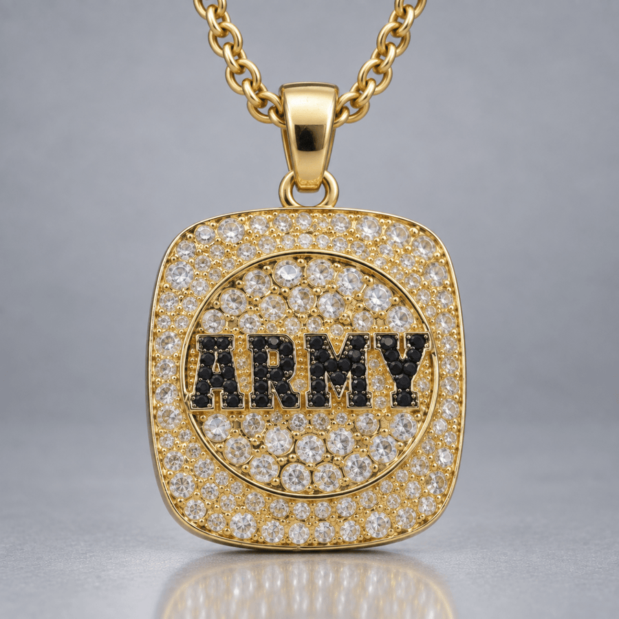 U.S. Army Official Series Pendant Necklace, Gold