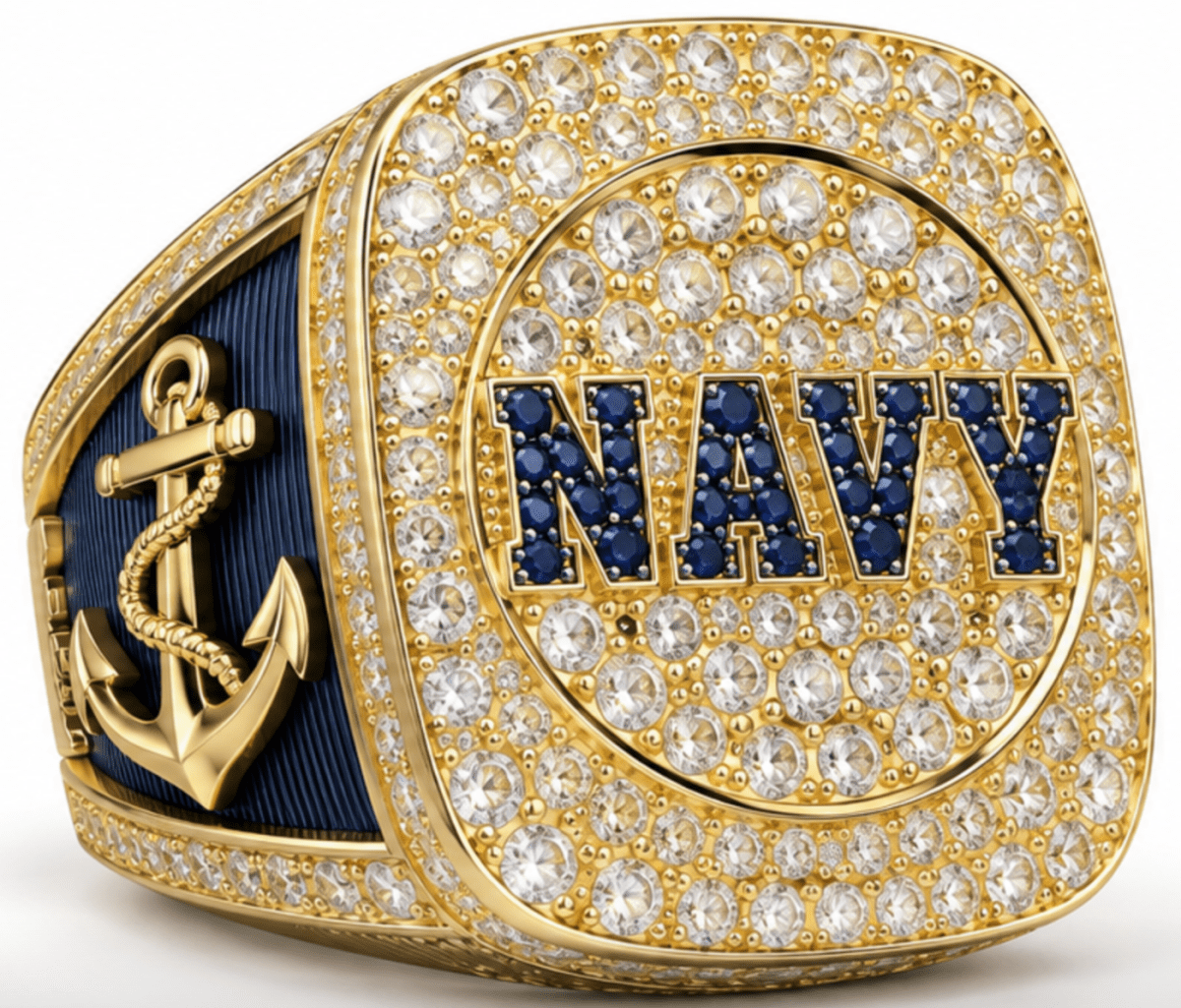 U.S. Navy Official Series Ring — Choose Your Finish - fratrings