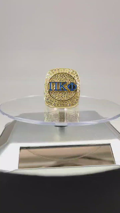 Pi Kappa Phi Fraternity Ring (ΠΚΦ) - Shine Series, Yellow Gold Face