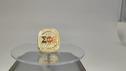 Sigma Phi Epsilon Fraternity Ring (ΣΦΕ) - Shine Series, Yellow Gold Face