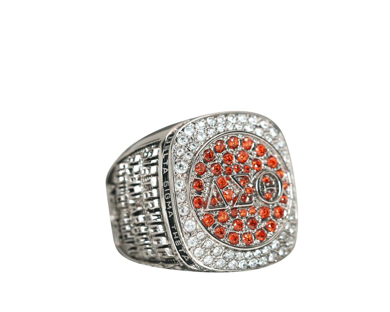 Delta Sigma Theta Sorority Ring (ΔΣΘ) - Shine Series, Silver - fratrings