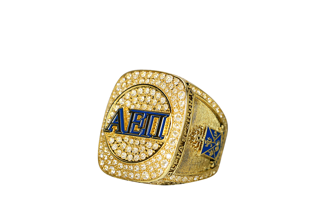 Alpha Epsilon Pi Fraternity Ring (AEPi) - Shine Series, Gold - fratrings
