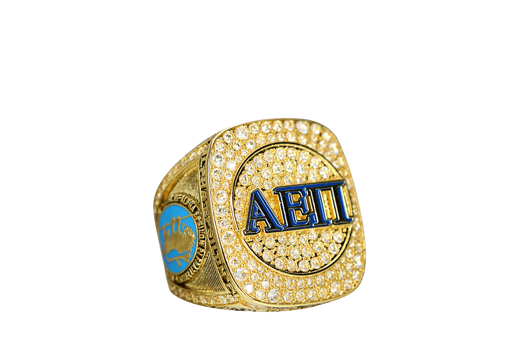 Alpha Epsilon Pi Fraternity Ring (AEPi) - Shine Series, Gold - fratrings