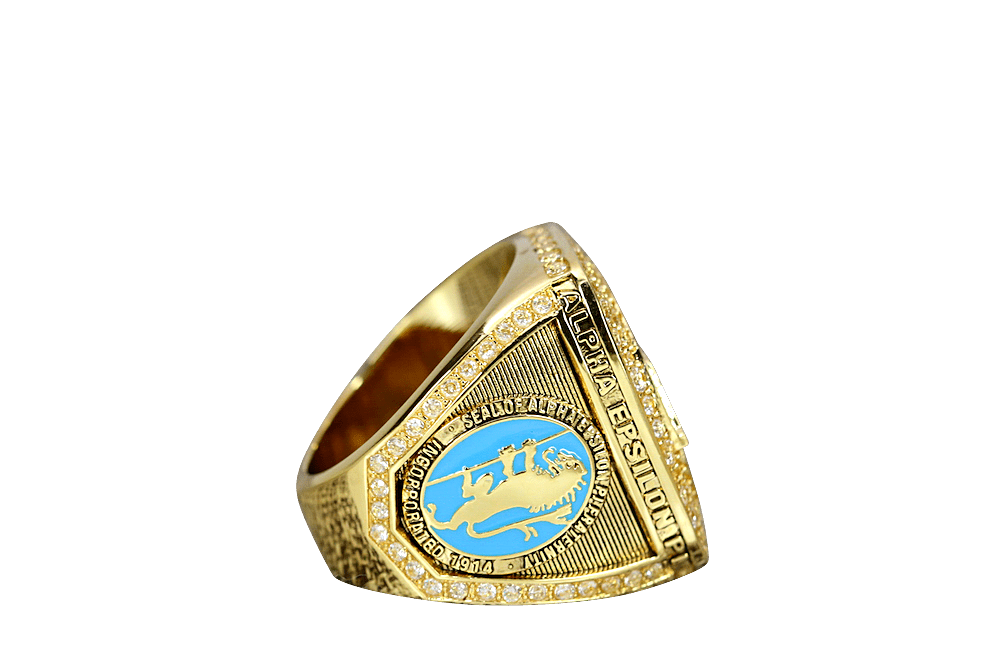 Alpha Epsilon Pi Fraternity Ring (AEPi) - Shine Series, Gold - fratrings