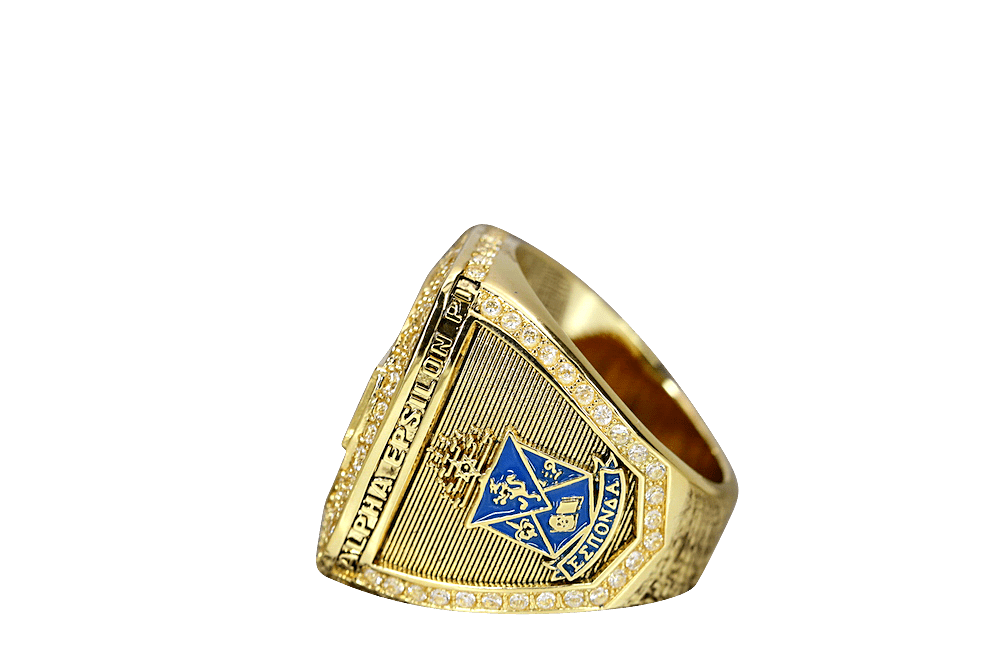 Alpha Epsilon Pi Fraternity Ring (AEPi) - Shine Series, Gold - fratrings