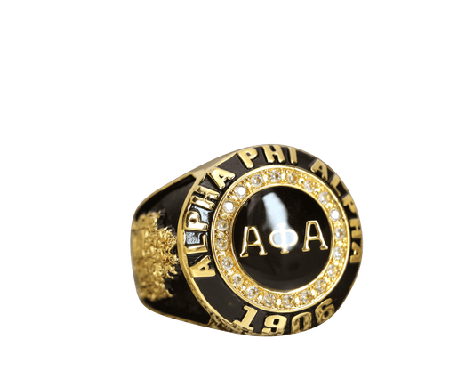 Alpha Phi Alpha Fraternity Ring Yellow Gold (ΑΦΑ) - Classic Man Series - fratrings