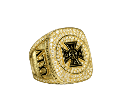 Alpha Tau Omega Fraternity Ring Yellow Gold (ΑΤΩ) - Shine Series - fratrings