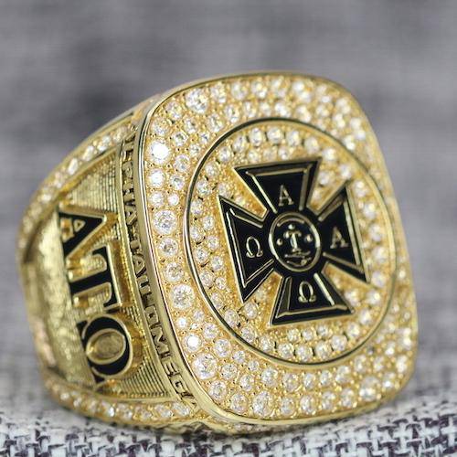 Alpha Tau Omega Fraternity Ring Yellow Gold (ΑΤΩ) - Shine Series - fratrings