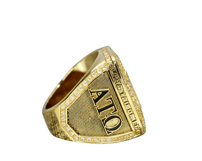 Alpha Tau Omega Fraternity Ring Yellow Gold (ΑΤΩ) - Shine Series - fratrings