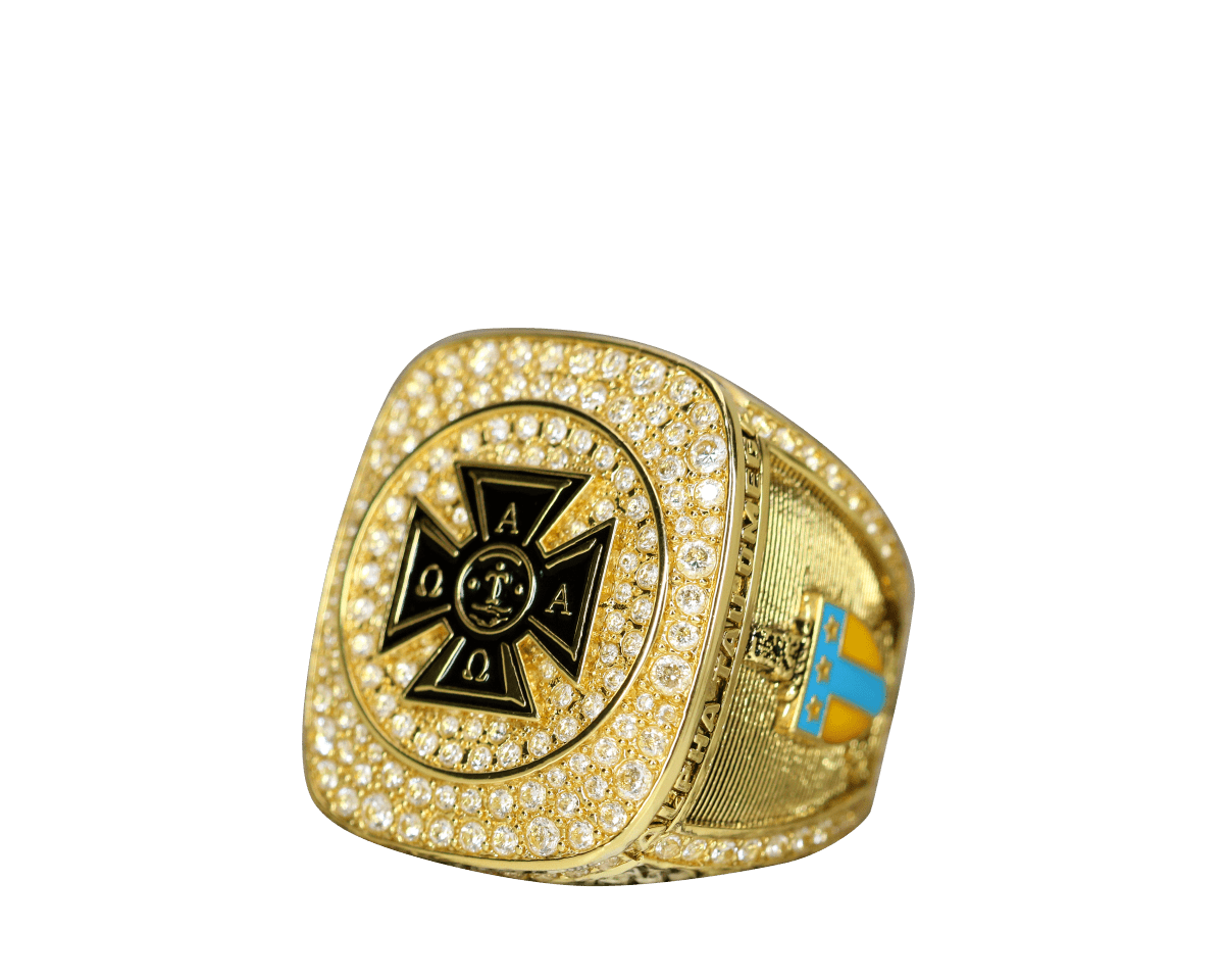 Alpha Tau Omega Fraternity Ring Yellow Gold (ΑΤΩ) - Shine Series - fratrings