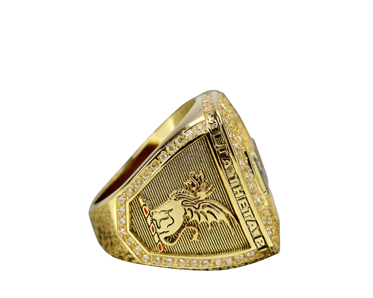 Beta Theta Pi Fraternity Ring Yellow Gold (ΒΘΠ) - Shine Series - fratrings