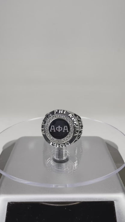 Alpha Phi Alpha Fraternity Ring (ΑΦΑ) - Classic Man Series, Silver