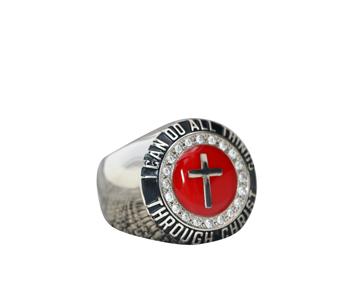 Christian Cross Blood Of Christ Ring - fratrings