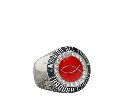 Christian Jesus Fish Blood Of Christ Ring - fratrings