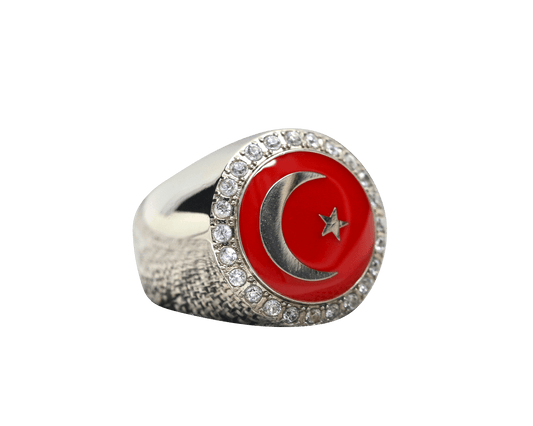 Crescent Moon And Star Of Islam Ring - fratrings