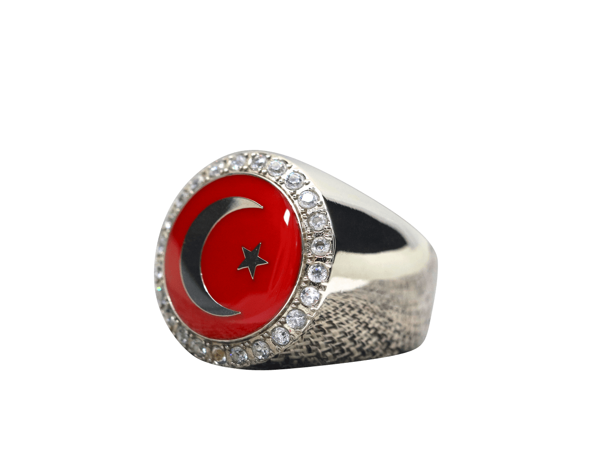 Crescent Moon And Star Of Islam Ring - fratrings