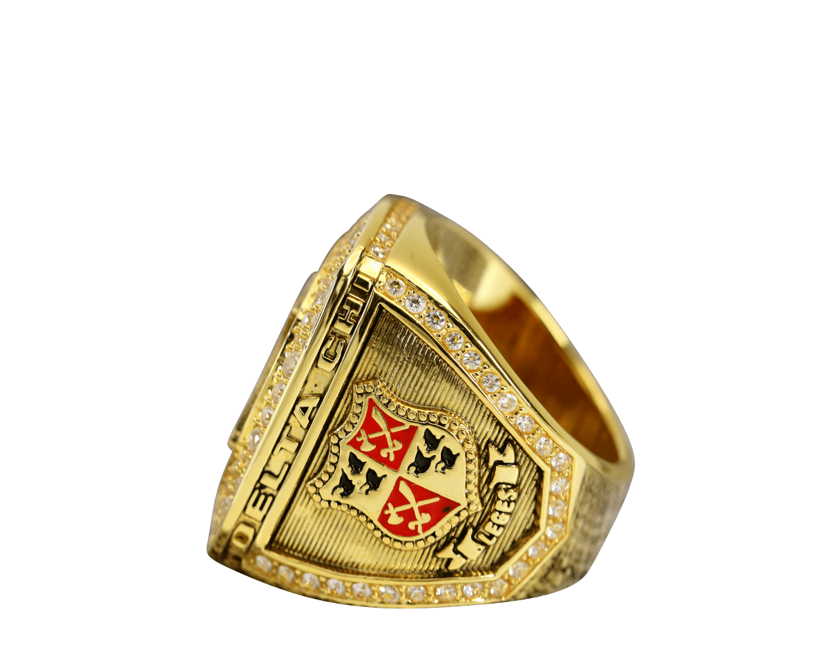 Delta Chi Fraternity Ring Yellow Gold (ΔΧ) - Shine Series - fratrings
