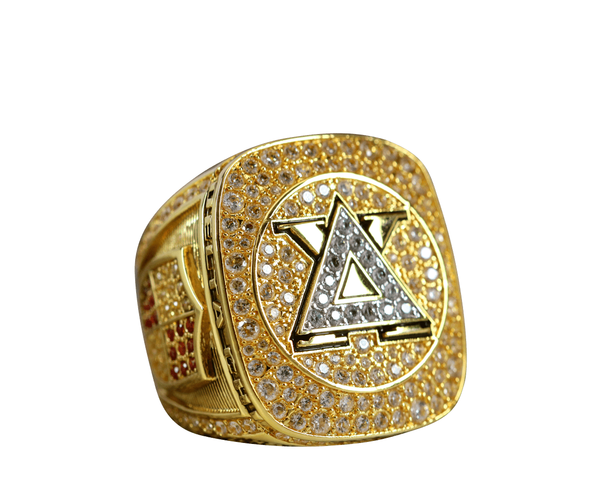 Delta Chi Fraternity Ring (ΔΧ) - Shine Series, Yellow Gold Face - fratrings