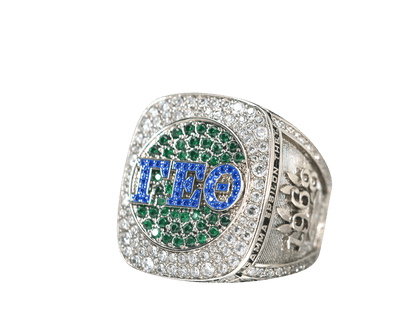 Gamma Epsilon Theta Fraternity Ring (ΓEΘ) - Shine Series, Silver - fratrings